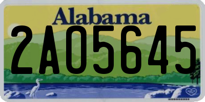 AL license plate 2AO5645