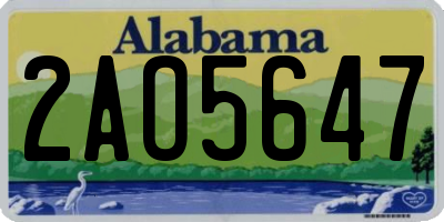 AL license plate 2AO5647