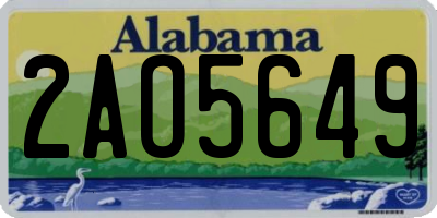 AL license plate 2AO5649