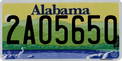 AL license plate 2AO5650