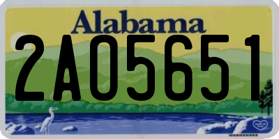 AL license plate 2AO5651