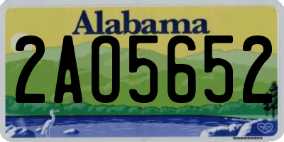 AL license plate 2AO5652