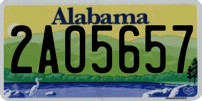 AL license plate 2AO5657