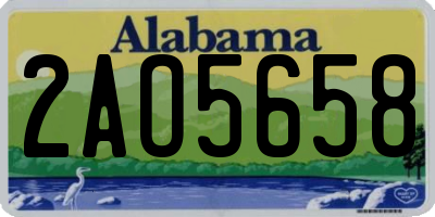 AL license plate 2AO5658