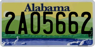 AL license plate 2AO5662
