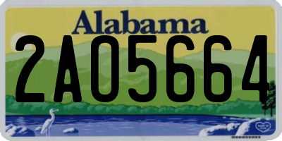 AL license plate 2AO5664