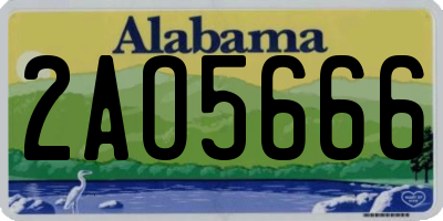 AL license plate 2AO5666