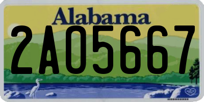 AL license plate 2AO5667