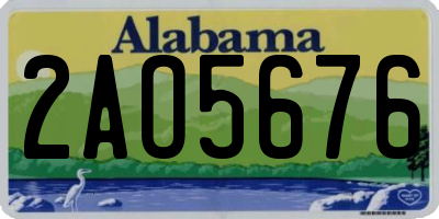 AL license plate 2AO5676