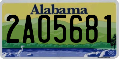 AL license plate 2AO5681