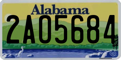 AL license plate 2AO5684