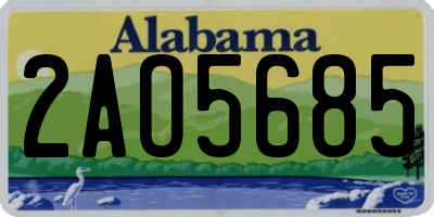 AL license plate 2AO5685