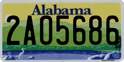 AL license plate 2AO5686