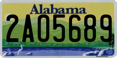 AL license plate 2AO5689