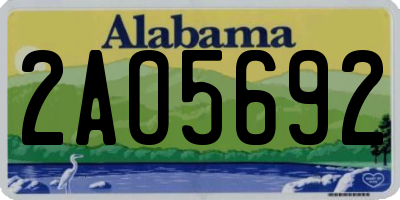 AL license plate 2AO5692