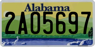 AL license plate 2AO5697