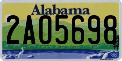 AL license plate 2AO5698