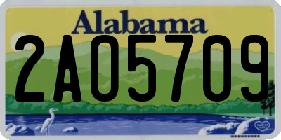 AL license plate 2AO5709