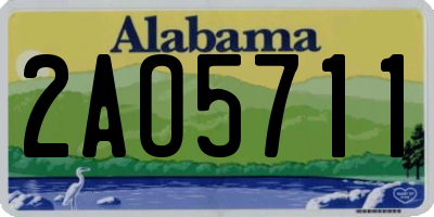 AL license plate 2AO5711