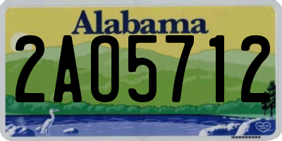 AL license plate 2AO5712