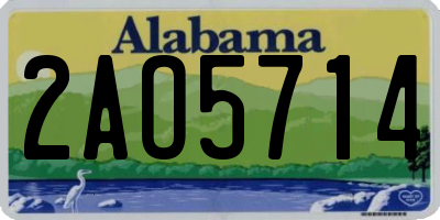 AL license plate 2AO5714