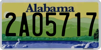 AL license plate 2AO5717