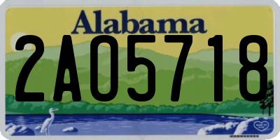 AL license plate 2AO5718