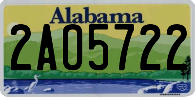 AL license plate 2AO5722