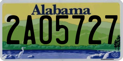 AL license plate 2AO5727