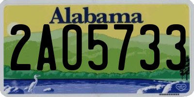 AL license plate 2AO5733