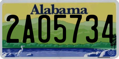 AL license plate 2AO5734
