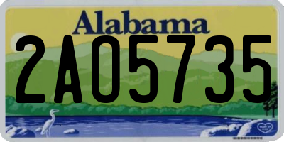 AL license plate 2AO5735