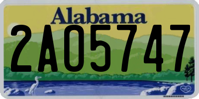 AL license plate 2AO5747