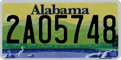 AL license plate 2AO5748