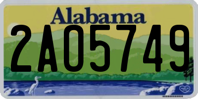 AL license plate 2AO5749