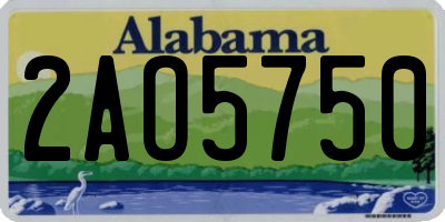 AL license plate 2AO5750
