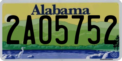 AL license plate 2AO5752