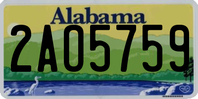 AL license plate 2AO5759