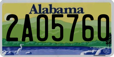 AL license plate 2AO5760