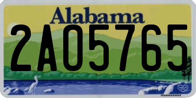 AL license plate 2AO5765