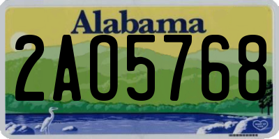AL license plate 2AO5768