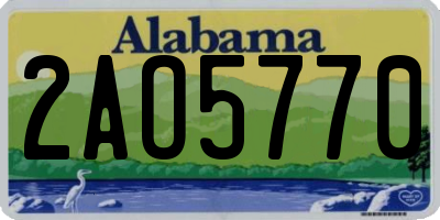 AL license plate 2AO5770