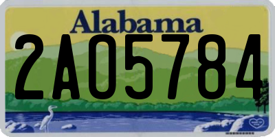 AL license plate 2AO5784