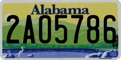 AL license plate 2AO5786