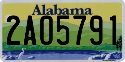 AL license plate 2AO5791