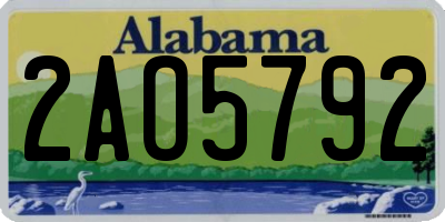 AL license plate 2AO5792