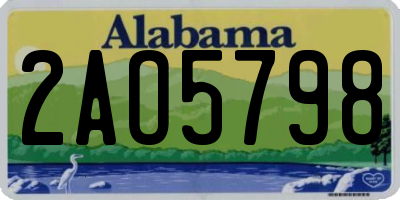 AL license plate 2AO5798