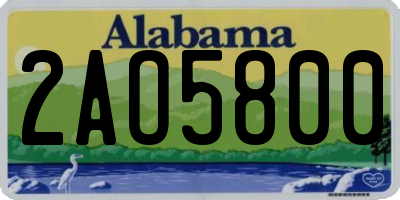 AL license plate 2AO5800