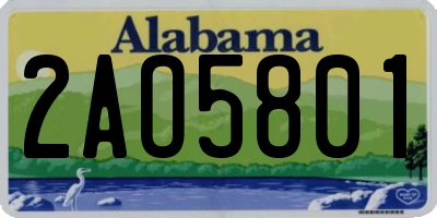AL license plate 2AO5801
