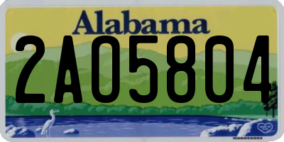 AL license plate 2AO5804